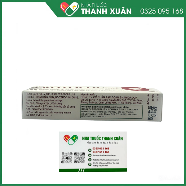 Kem bôi trĩ nội, trĩ ngoại Protoloc gel giúp giảm đau, viêm